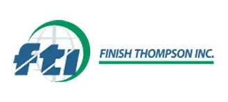 A logo of finish thompson