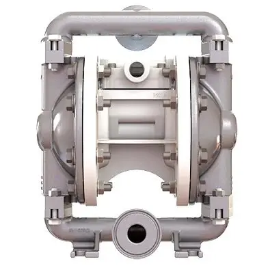 A close up of the front view of a pump