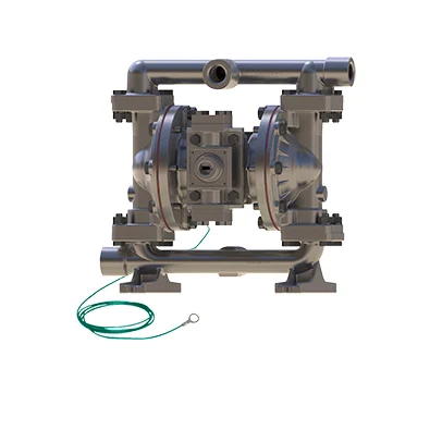 A close up of an air operated diaphragm pump