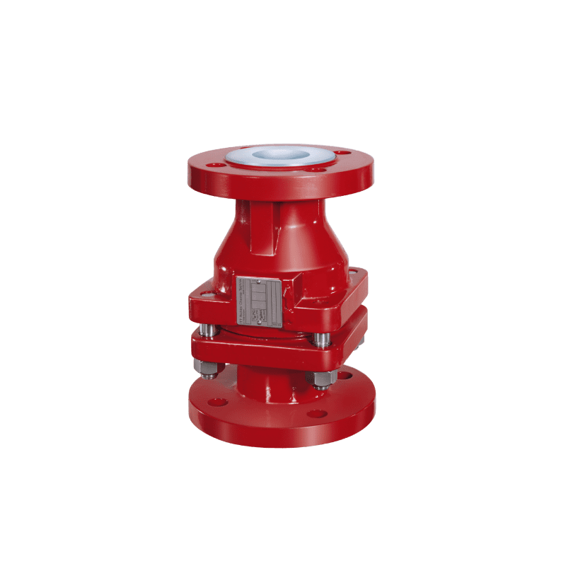 A red valve sitting on top of a green background.