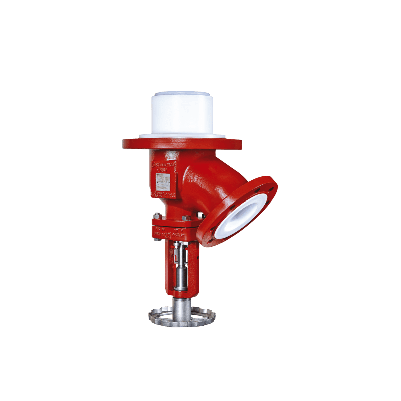 A red and white fire hydrant on top of a green background.