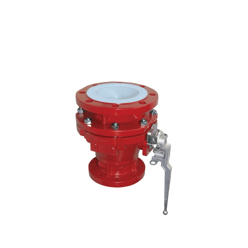 A red and white fire hydrant on green background