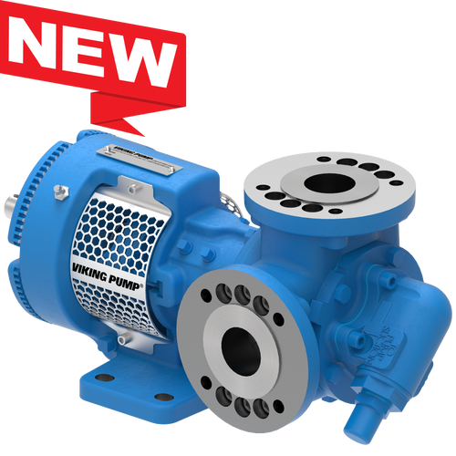 A blue pump with the words " new ".